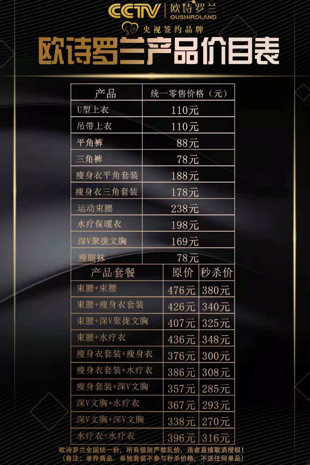 欧诗罗兰零售价格是多少